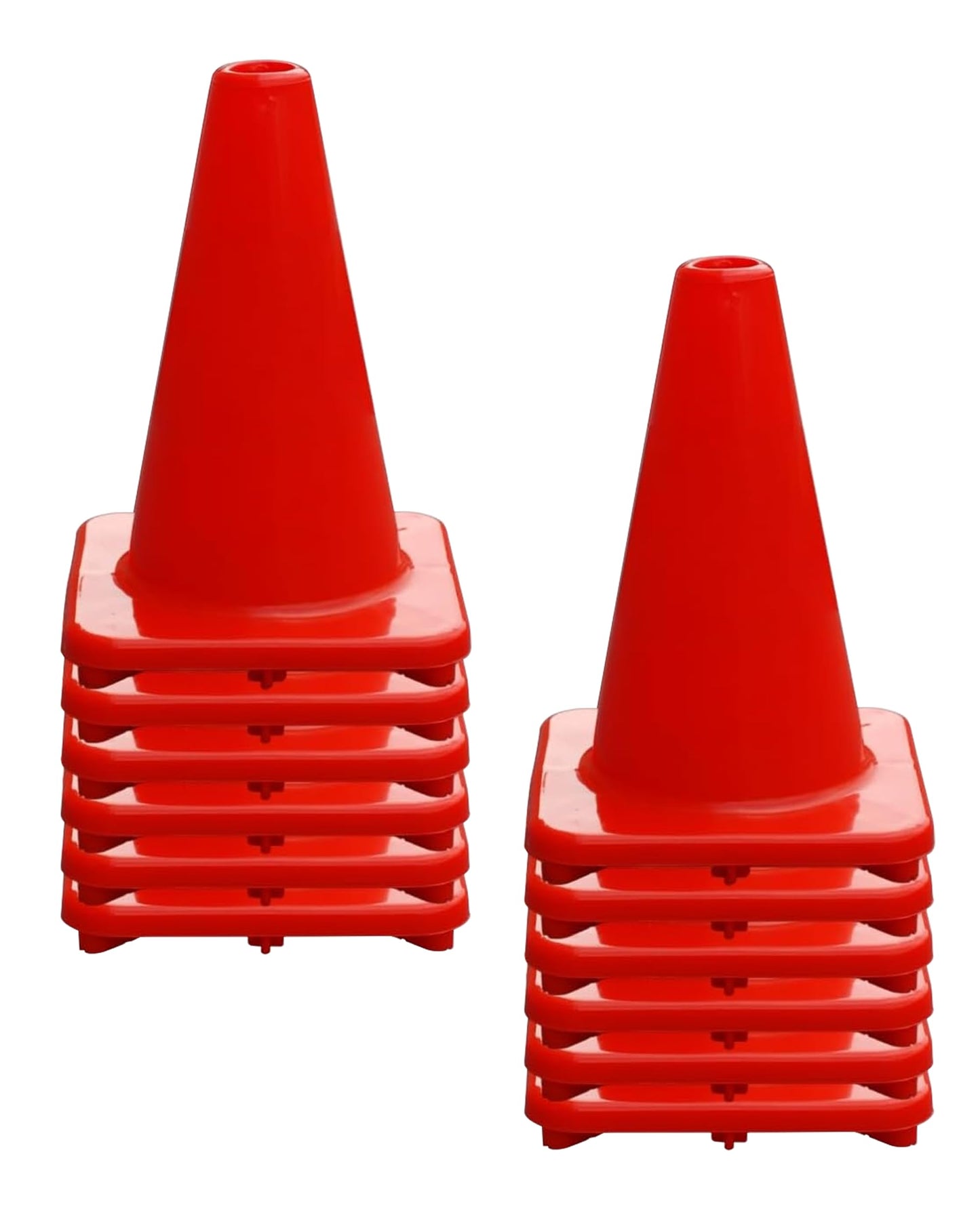 Versatyle 12in Heavy Duty Agility Training Cones for Soccer, Football, Basketball, Sports Drills, Flexible Motorcycle & Traffic Training Cones, Durable, Versatile, High Visibility (Set of 12, Orange)
