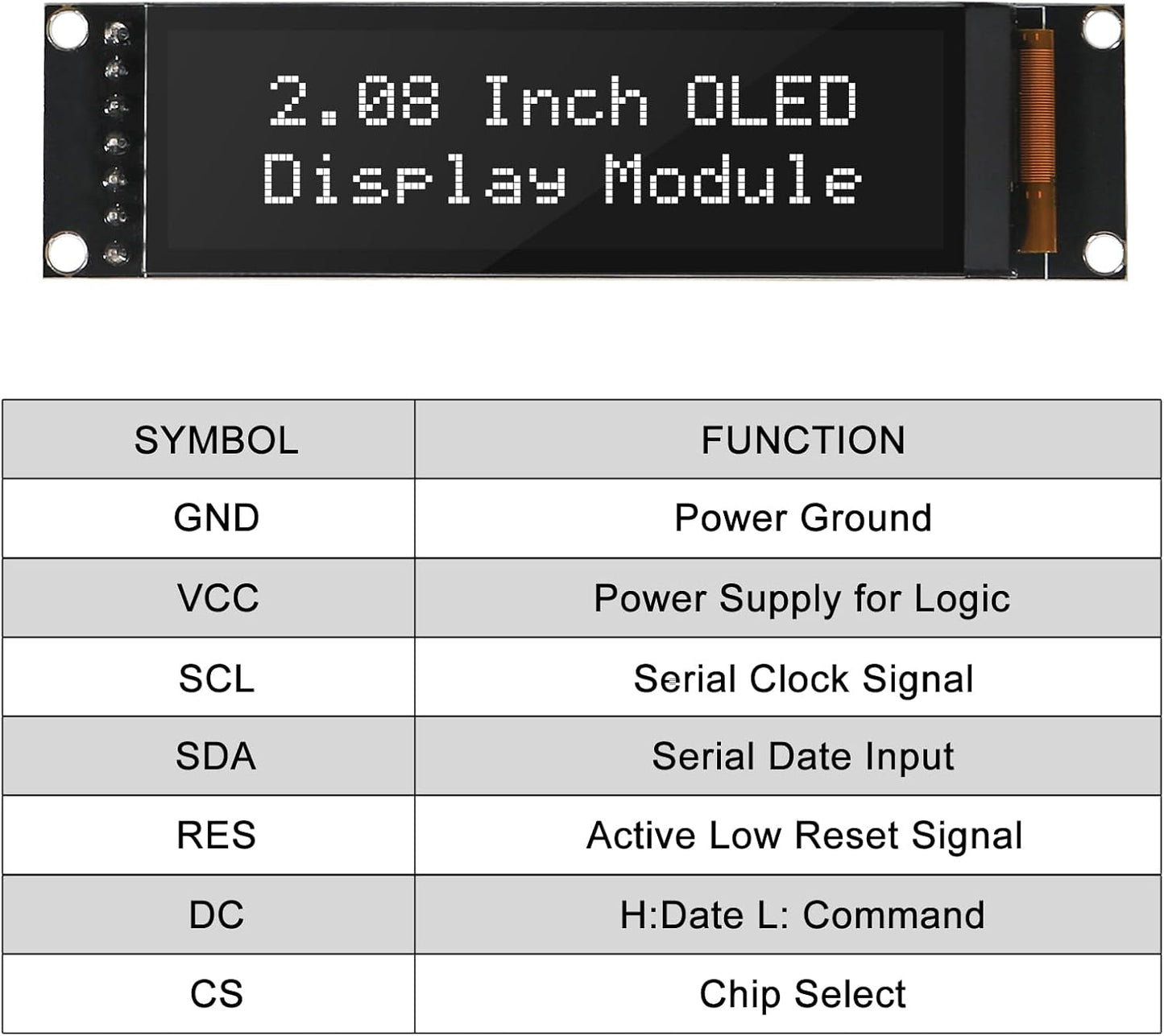 D-FLIFE 2.08" SH1122 256x64 2.08 Inch 256 64 7 4 16 OLED Display Module * OLED LCD Display SPI Pin Wires Supports