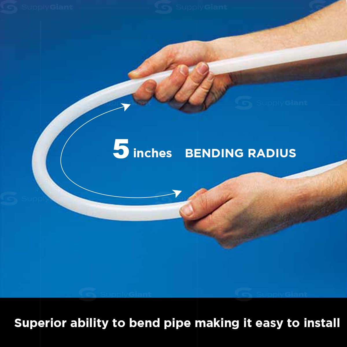 Supply Giant PEX-B Pipe 1 In x 300 Ft White Tubing for Plumbing, Potable Water Line for Home Improvement, Indoor/Outdoor Use