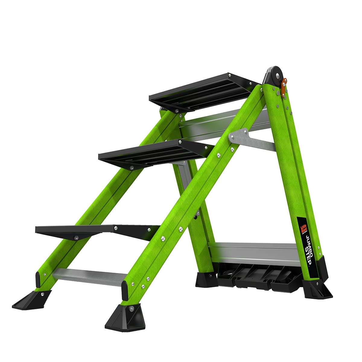 Little Giant Ladders Jumbo 3-Step FG, Hi-viz Green, 11933