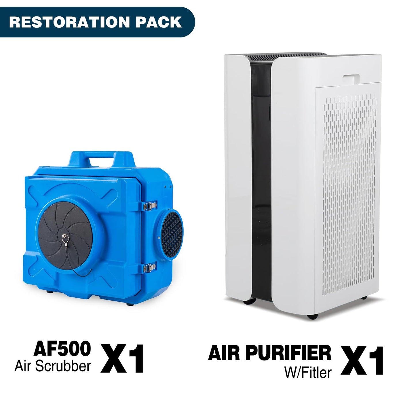 MOUNTO 600 cfm Whole‑Home HEPA Purifier & HEPA500 Commercial Scrubber