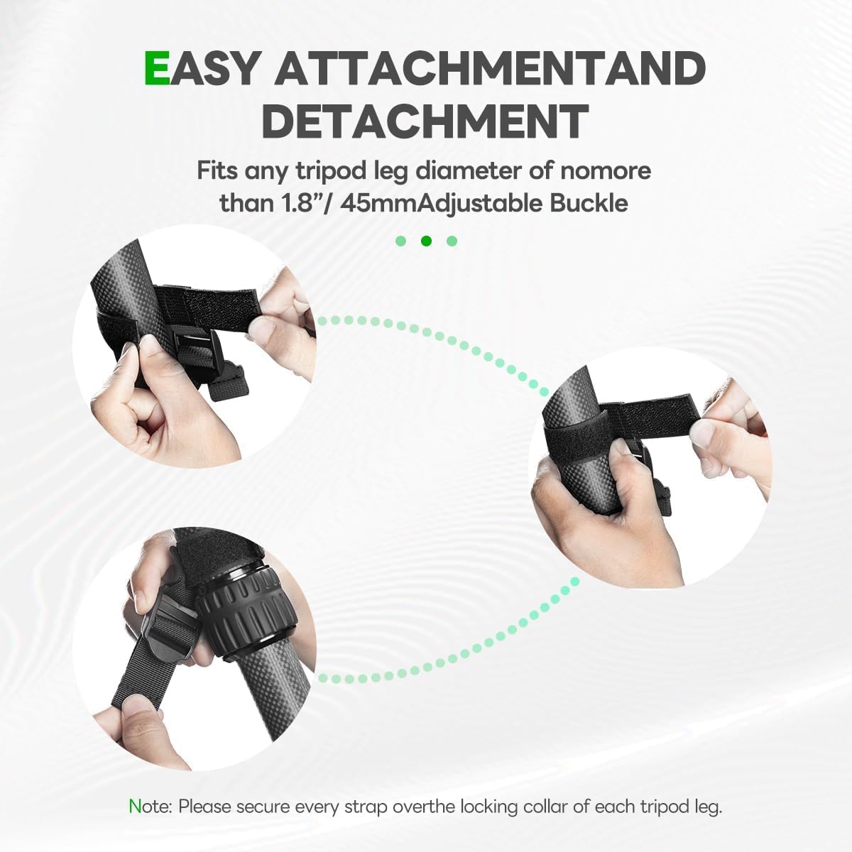 FANAUE TS-01 Heavy Duty Tripod Sandbag - Adjustable Black Stone Bag for Stability