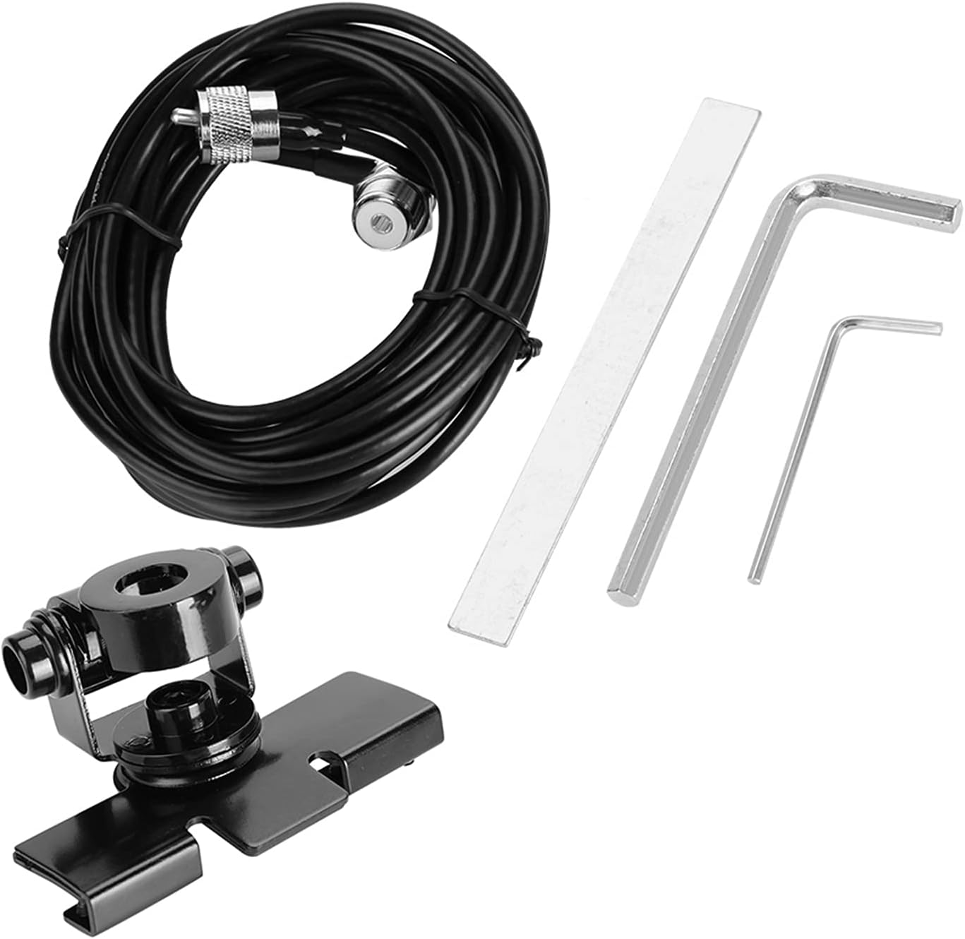 VGEBY 360 Car Antenna Mount Bracket, Degree Adjusting Angle Radio Antenna Mount Bas for Mobile Radio Car Clip Mount