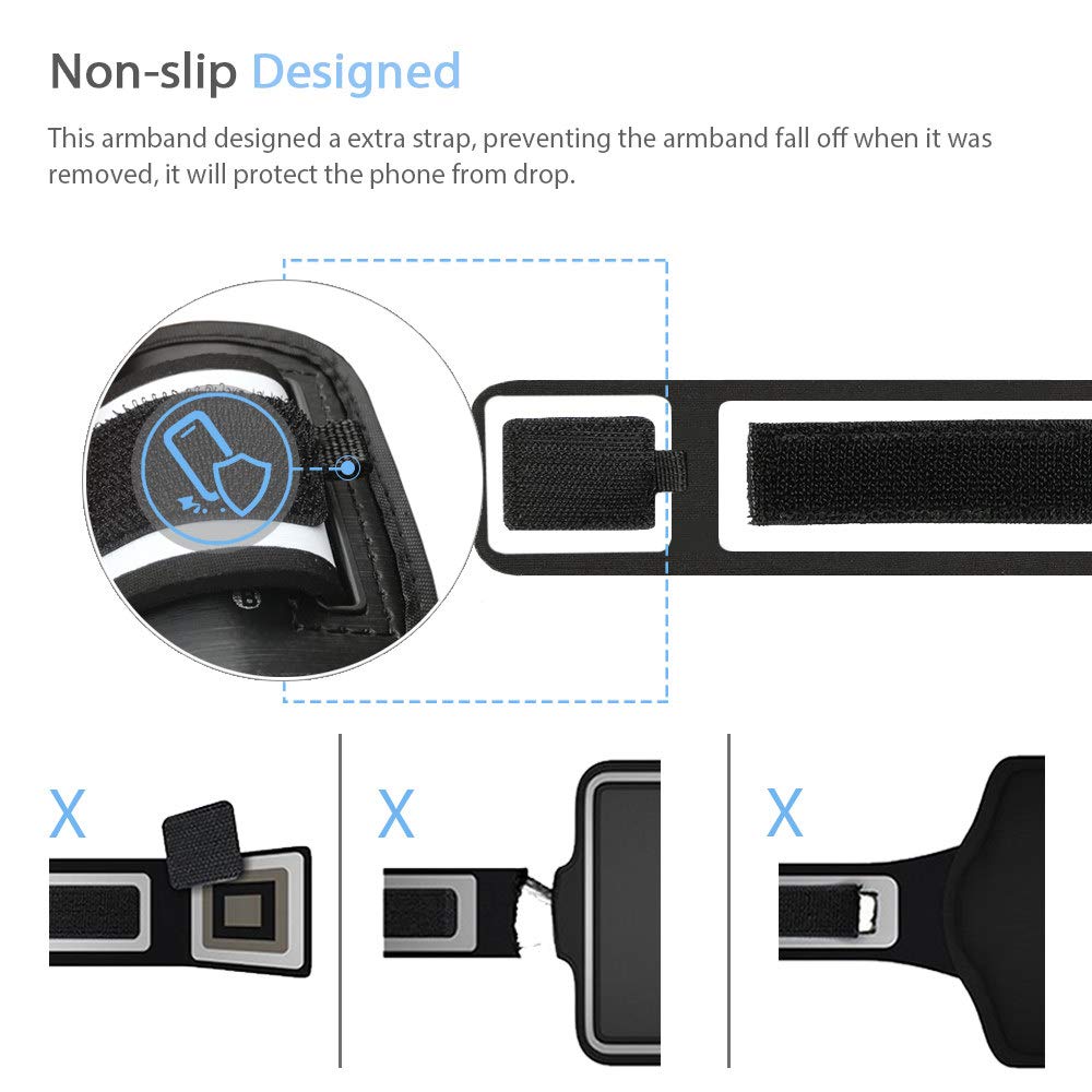 Galaxy S26 S25 Ultra Armband, JEMACHE Gym Workouts Running Arm Band for Samsung Galaxy S26 S25 S24 S23 S22 Ultra (Black)