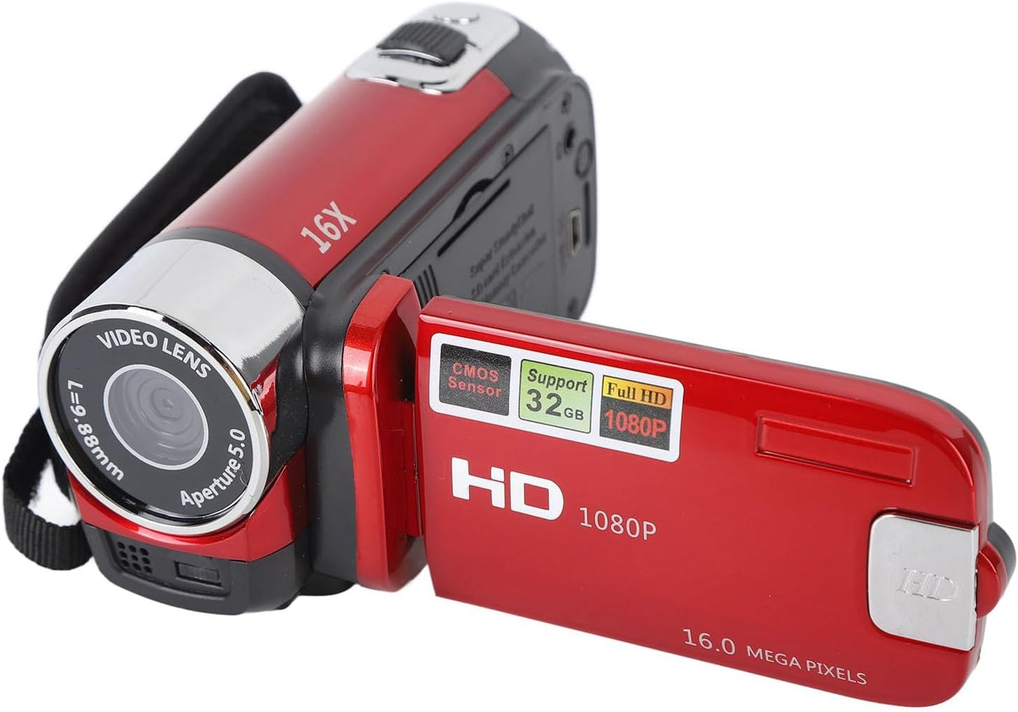 Ejoyous 4K 48MP 2.7in 16x Video Camera, DV Camera Camcorder TFT Rotatable Screen Digital Zoom Video Camera Recorder