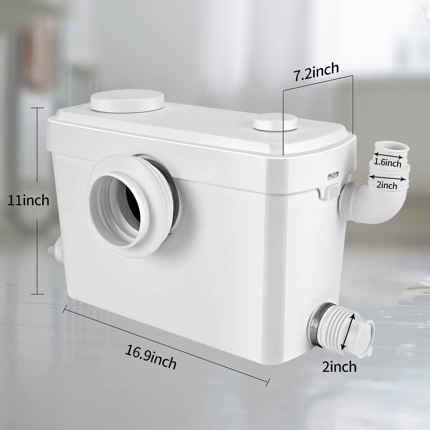 Trupow 600W 110V Macerator Sewerage Pump Waste Water Marine Toilet Bathroom Disposal Laundry