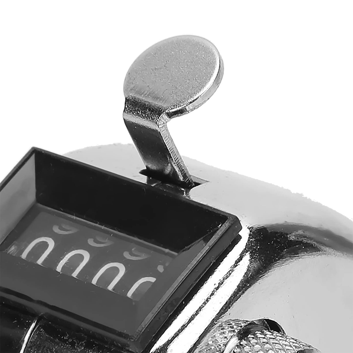 Stainless Steel Tally Counter Handheld Metal Counting Clicker 4-Digit Manual Inventory Tracking Tool for Workshop with Buttons Base Knob