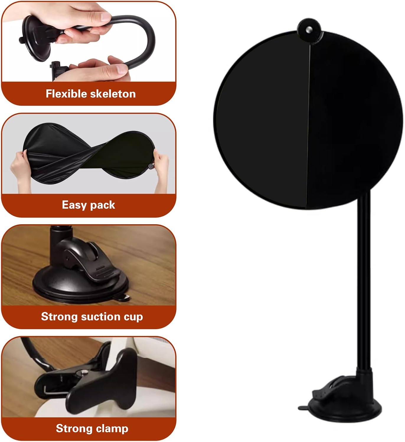 JoyHuaTrade (2 22.8 14.2 Inch Laptop Sun Shade with Clip and Suction Cup Ways to Use), x Flexible Adjustable Cubicle