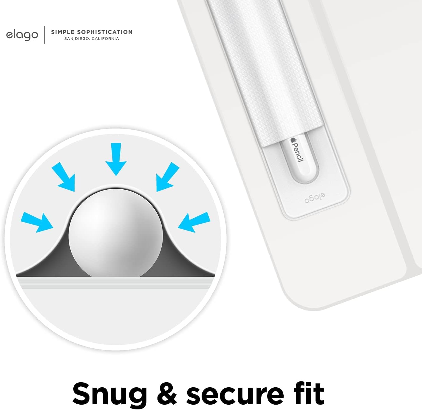 elago (1st 2nd Pencil Holder Compatible With Apple Pencil Pro & Generation) and USB-C - Strong Adhesive Sleeve, PU