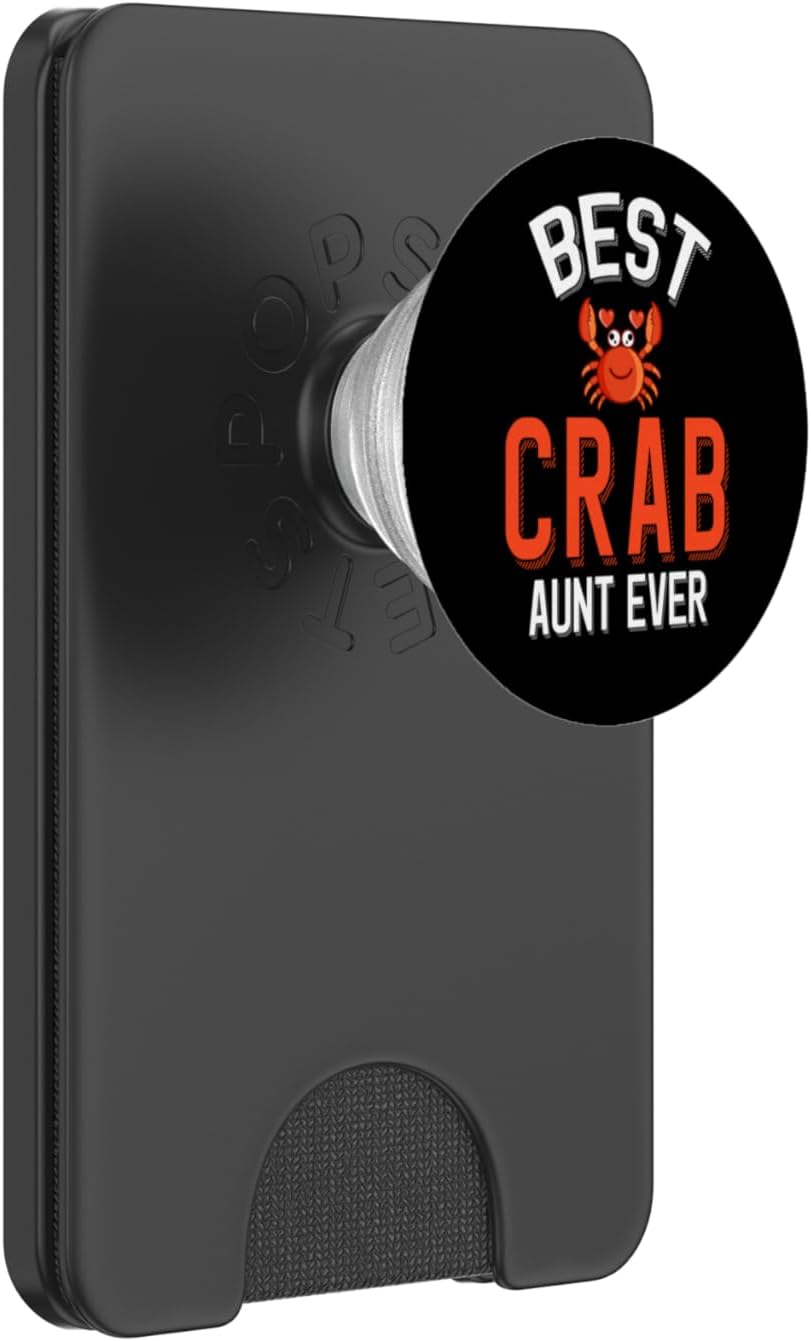 Cute Crab Family Apparel Best Crab Aunt Ever PopSockets PopWallet for MagSafe