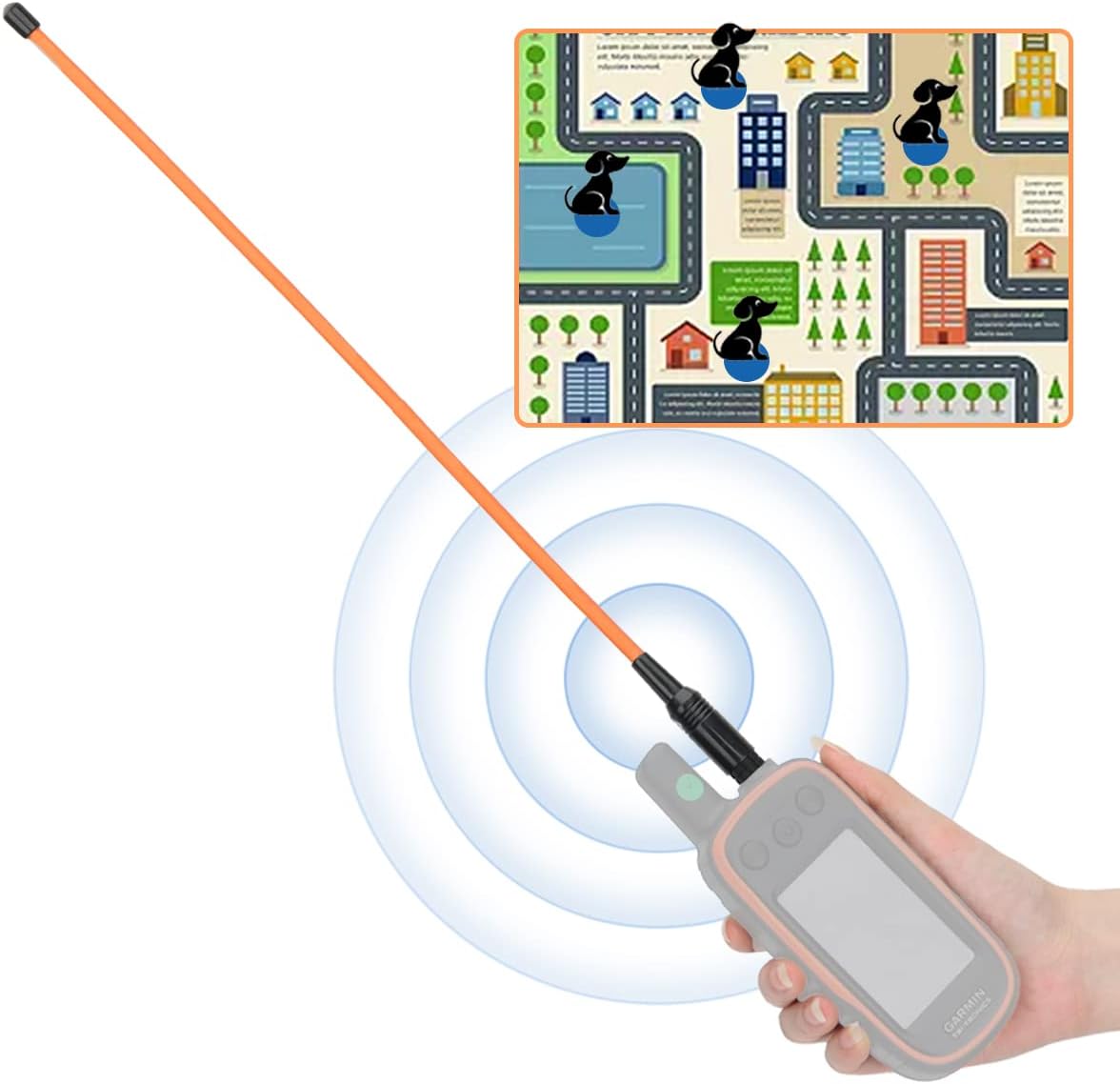 Roniware 15 inch 100 200 200i 220 320 430, Extended Long Range Flexible Receiver Orange Antenna Upgrade Whip Antenna