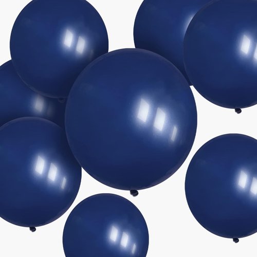 Navy Blue Balloons - 100 Pack 12-Inch Round Helium Balloons for Graduation & Birthday Decor