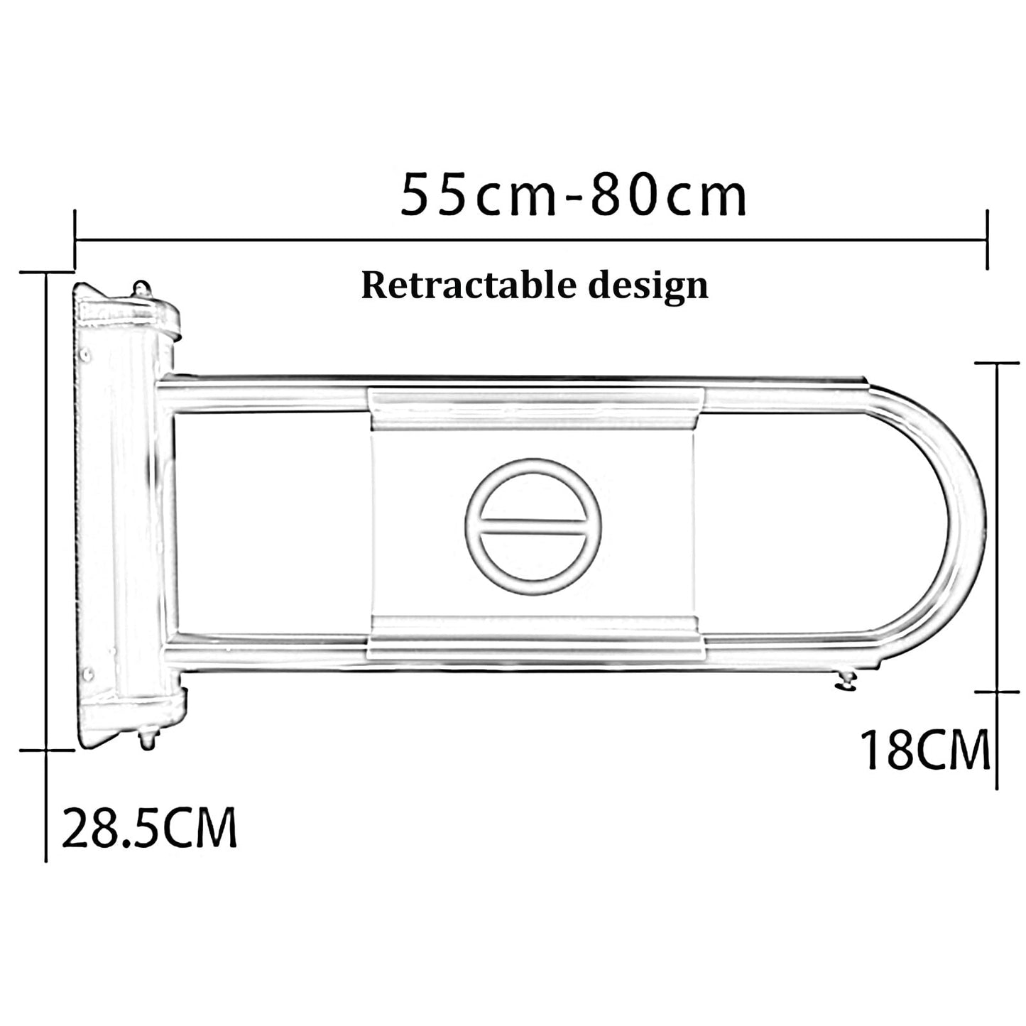 WXPWAMZ Metal Swing Safety Gate for Supermarket - Spring-Loaded One-Way Import/Export Entrance Automatic Closing Pedestrian Access Door Cashier Counter (Silver 55-80CM)