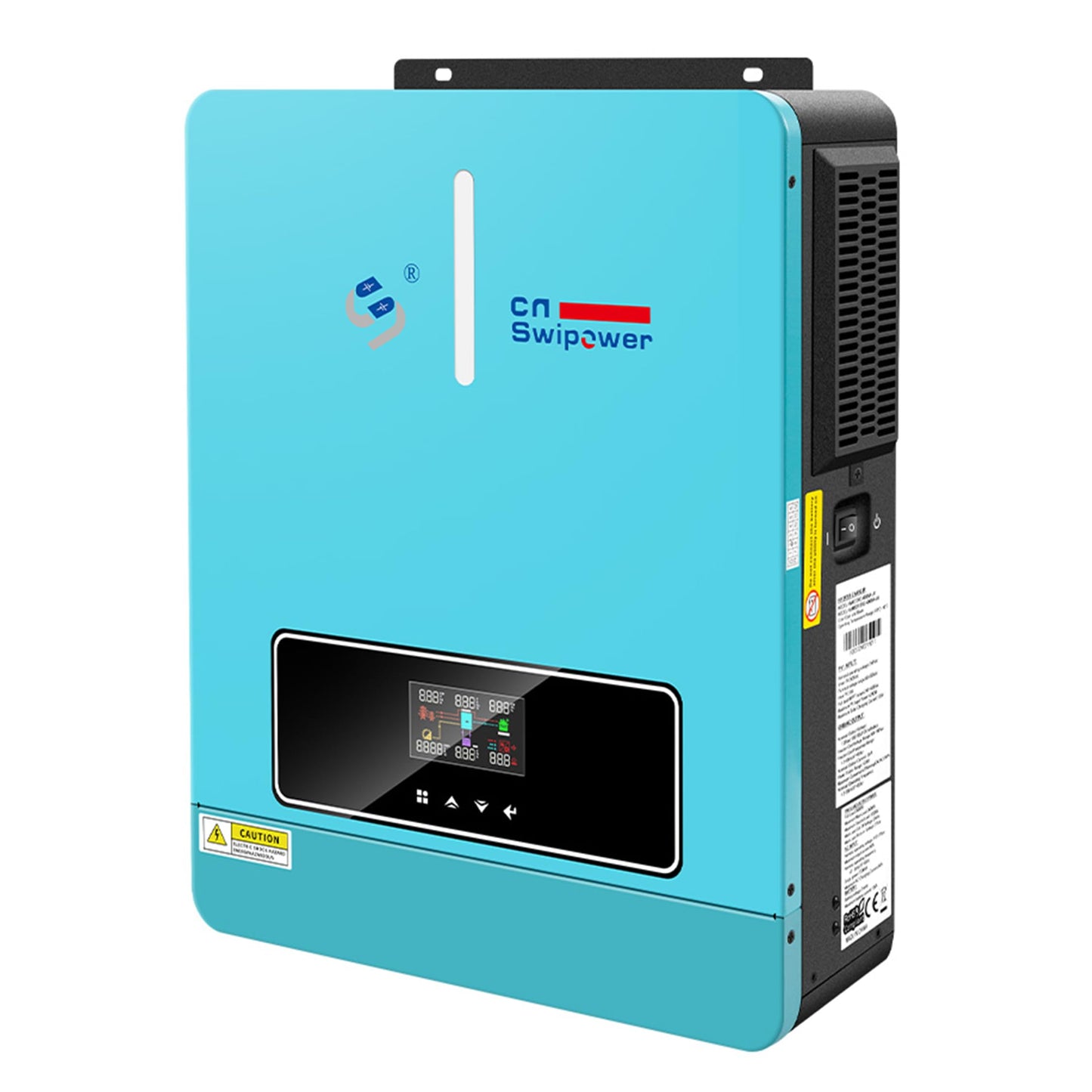 Xijia 3600W Hybrid Solar Inverter，24VDC to 120VAC Power Converter with 120A MPPT Solar Charging Controller，Battery-Less Operation Pure Sine Wave Inverter for Home, RVs and Off-Grid Cabin