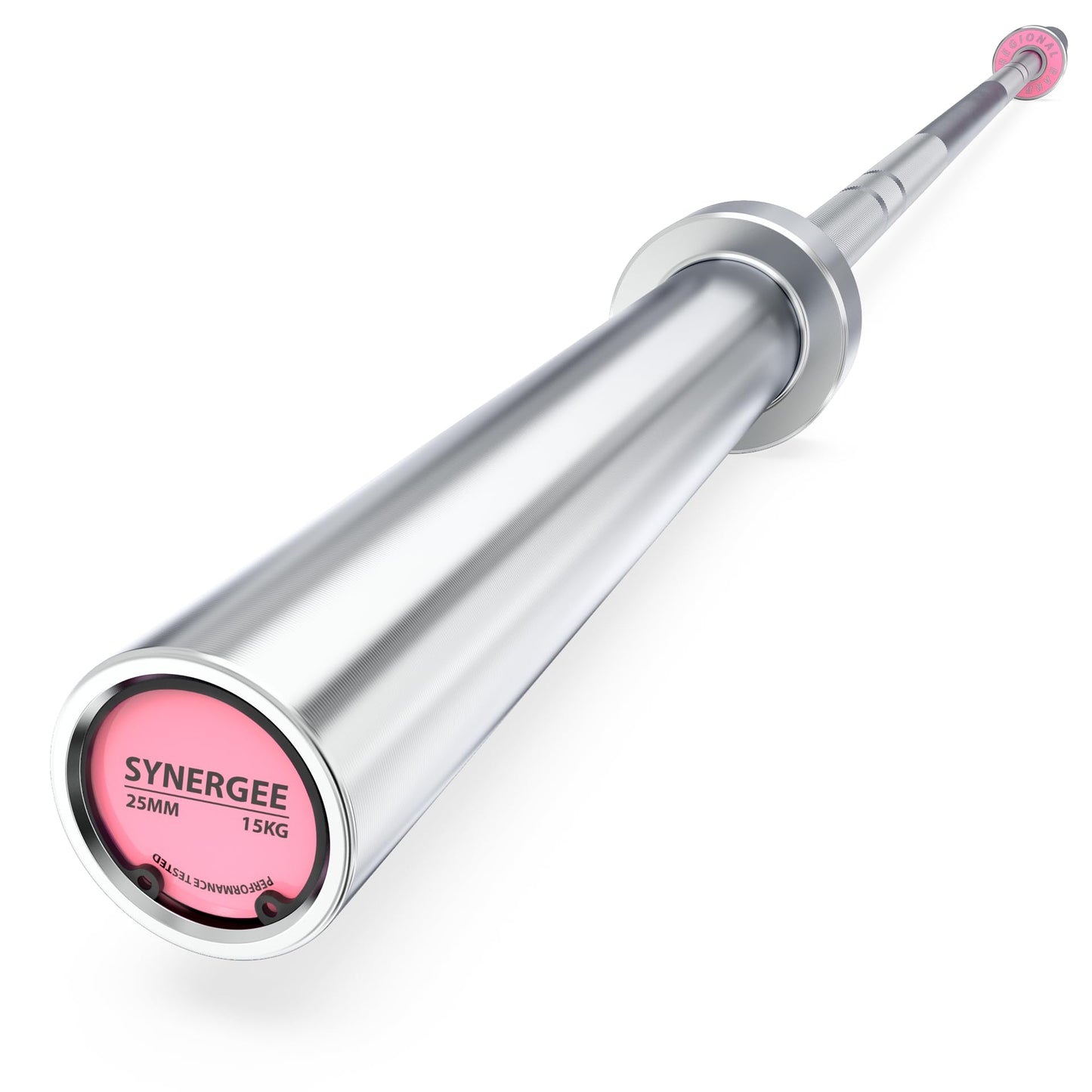 Synergee Regional Olympic 15kg Women’s Hard Chrome Barbell. Rated 1500lbs for Weightlifting and Powerlifting.