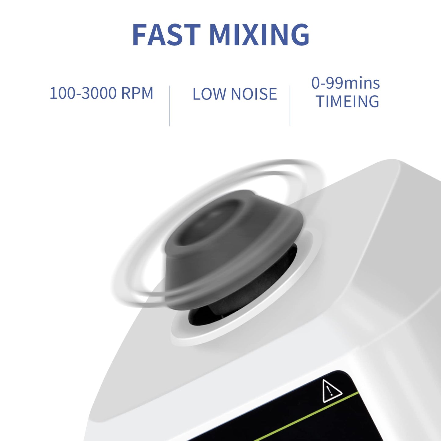 LACHOI Lab Vortex Mixer 100-3000rpm LCD Dispaly with Touch & Continuous Function Speed Lab Vortex Mixer with Timing Function Lab Vortex Shaker