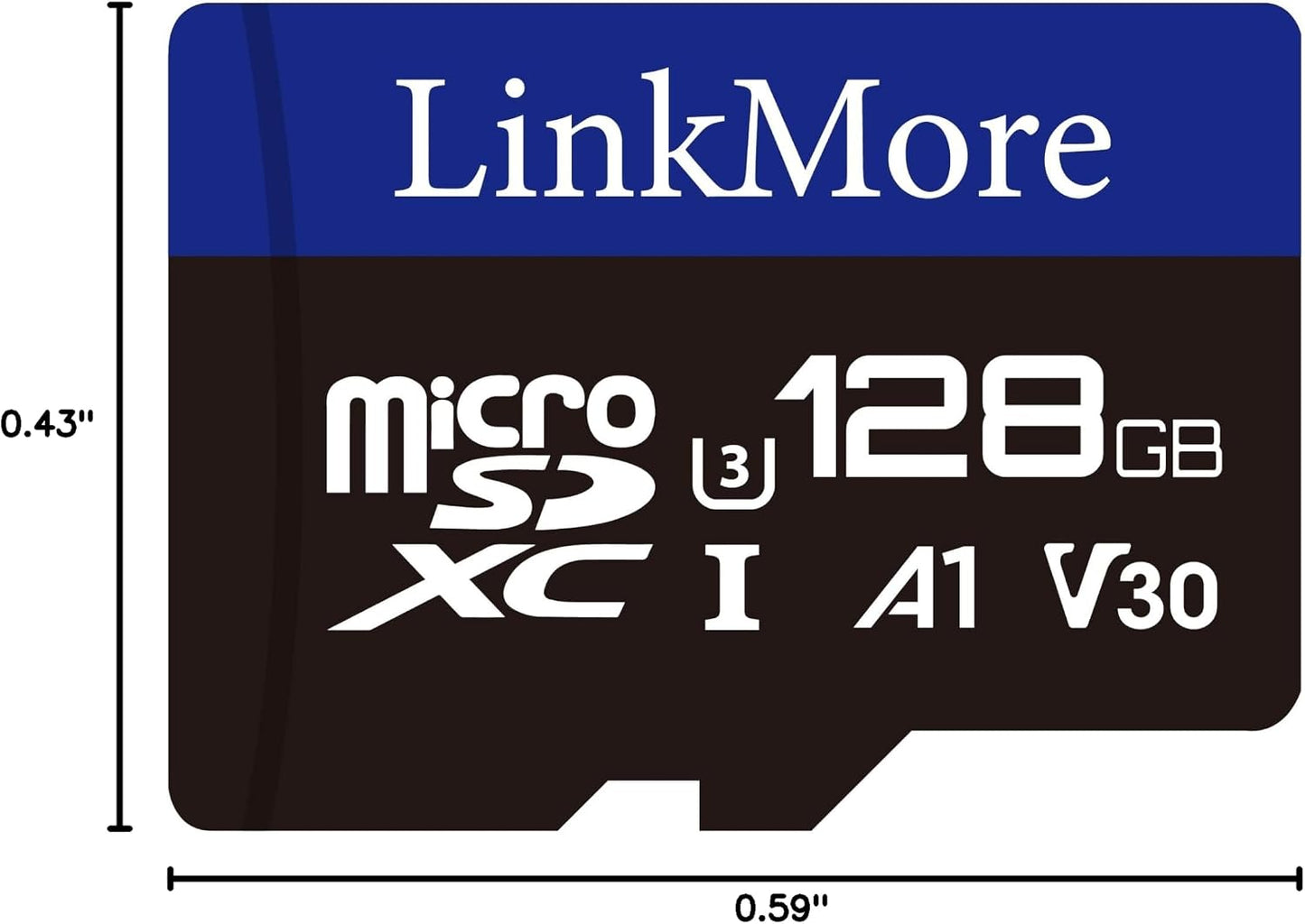 LinkMore XV13 128GB A1 U3 V30 10, 95 60 MicroSD Memory Card, MicroSDXC UHS-I Class Read Up to MB/s, Write Up to MB/s