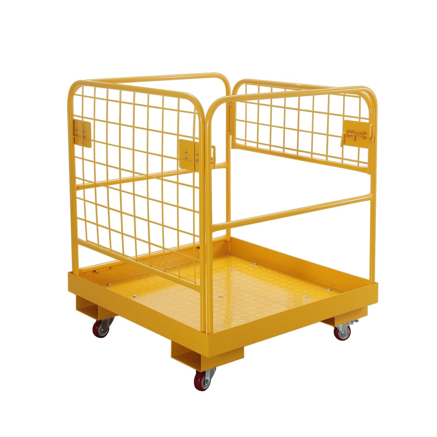 Atatod Forklift Safety Cage 36"x36" inch Heavy Duty Forklift Man Basket 1150lbs Capacity Work Platform Provide Safety for Most Aerial Jobs
