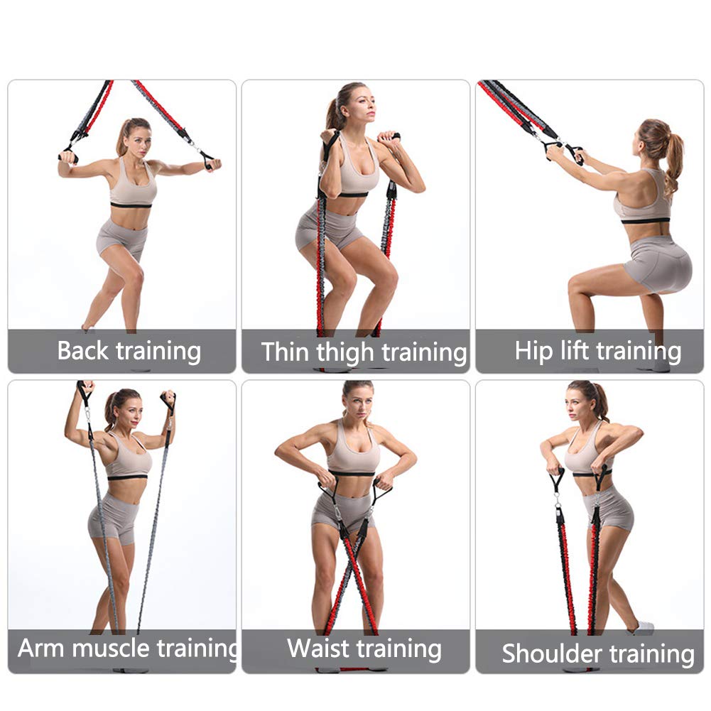 Sunsign Resistance Band with Handle, Exercise Bands with Handles, Ideal for Strength Training, Muscle Toning, Physical Therapy, 12 pcs, Orange