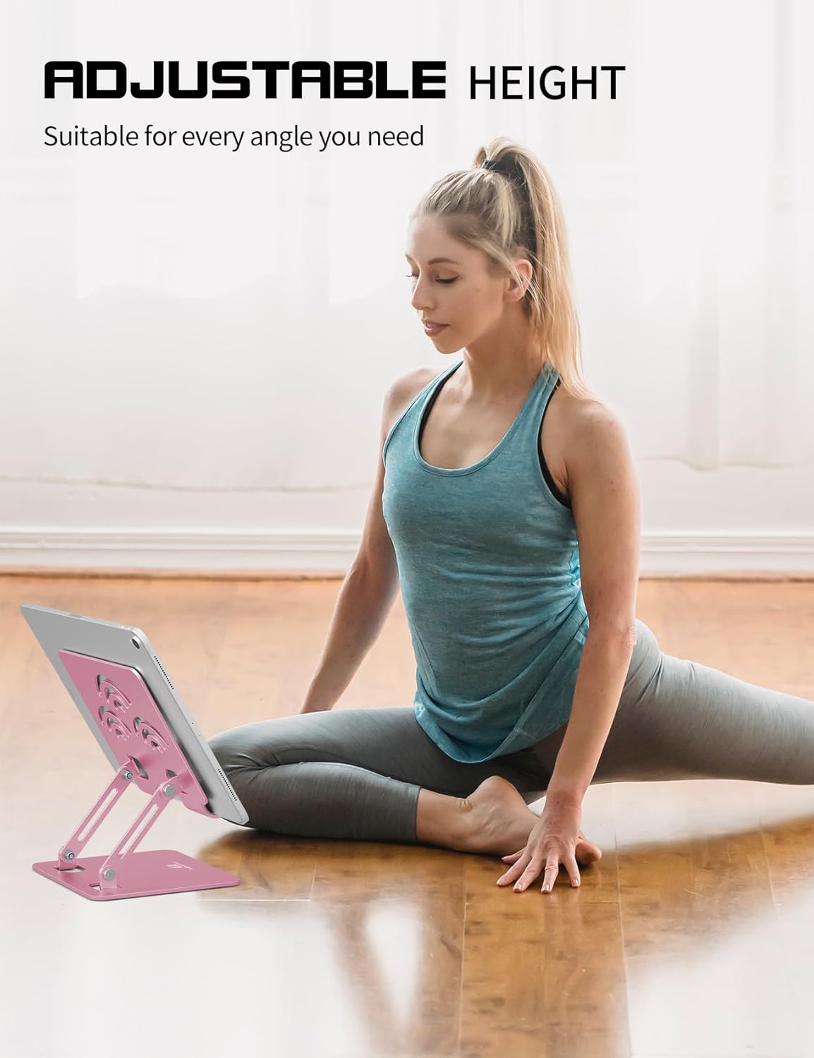 ToBeoneer 12 Inches. Adjustable Tablet Stand for Desk, Premium Aluminum Holder for iPads, Tablets, Kindles, Switch