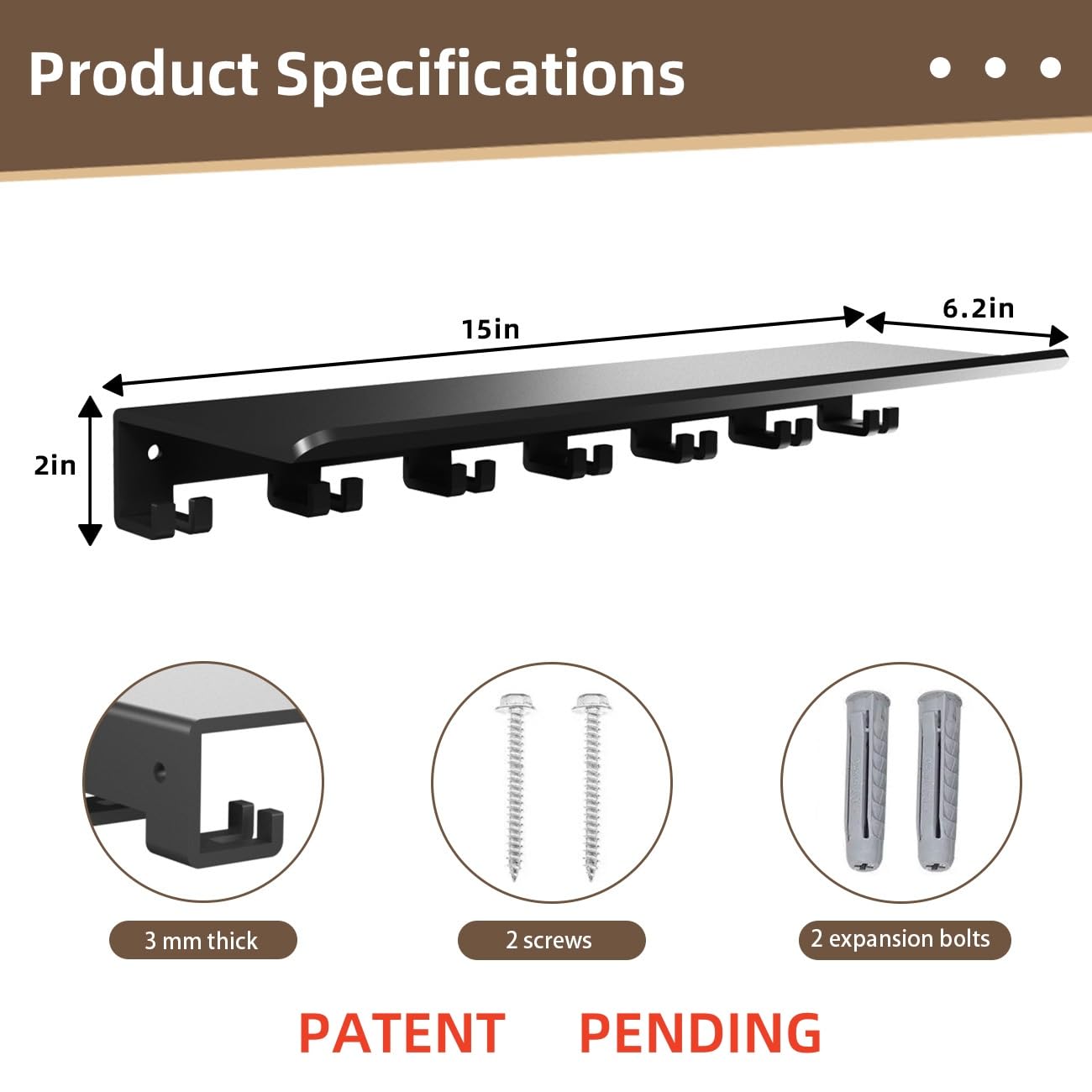 Floating Shelf Organizer Compatible with Tonal Accessories Home Gym Weight wall Storage Equipment Hanger Metal Rack Holder Wall Mount with Hooks T-Lock Adapters Bracket Hanger Workout (Floating Shelf)