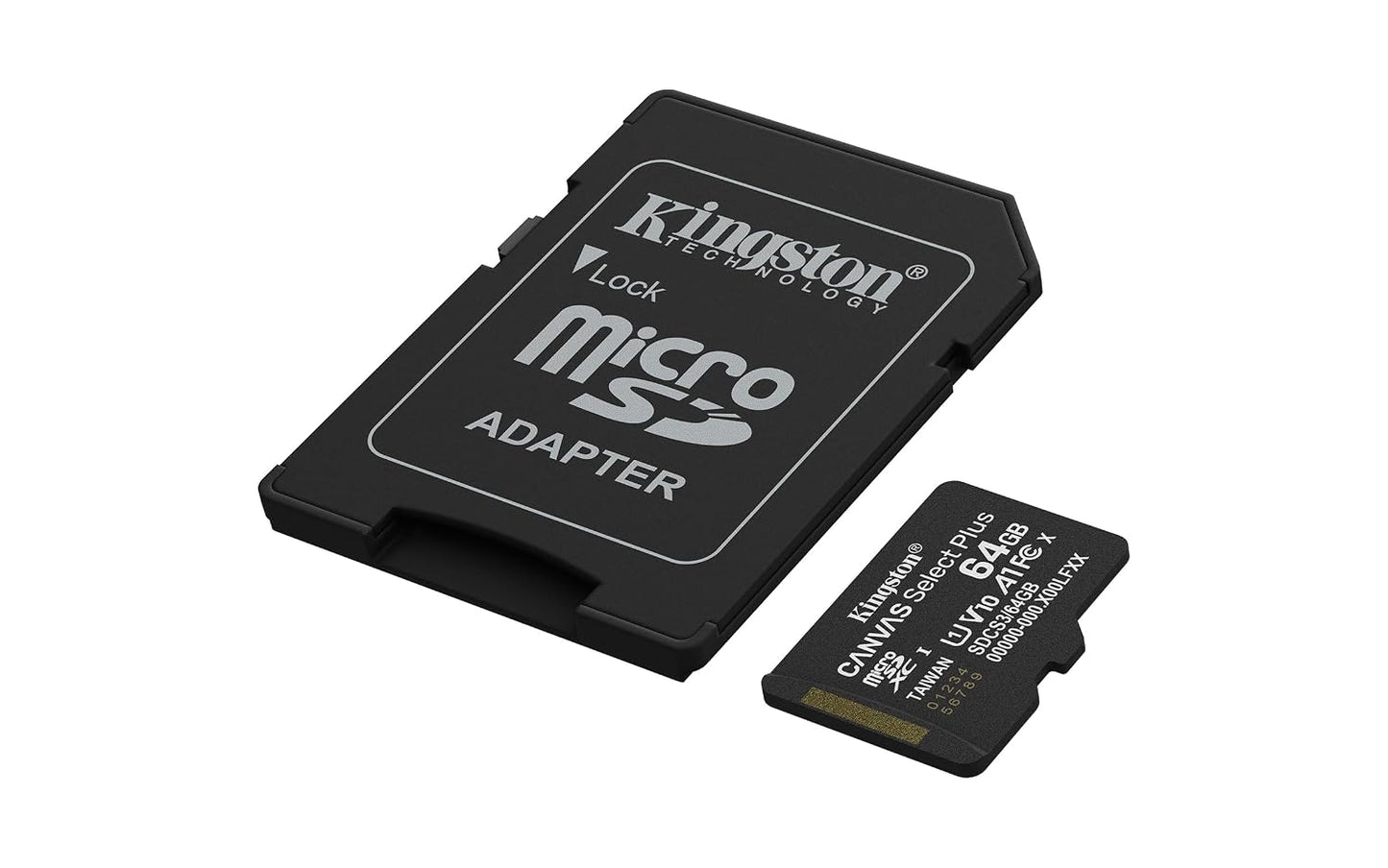 Kingston 64GB 100MB/s 10, U1, V10, A1 SDCS3/64GB Canvas Select Plus microSD Card | Up to | Class UHS-I, |