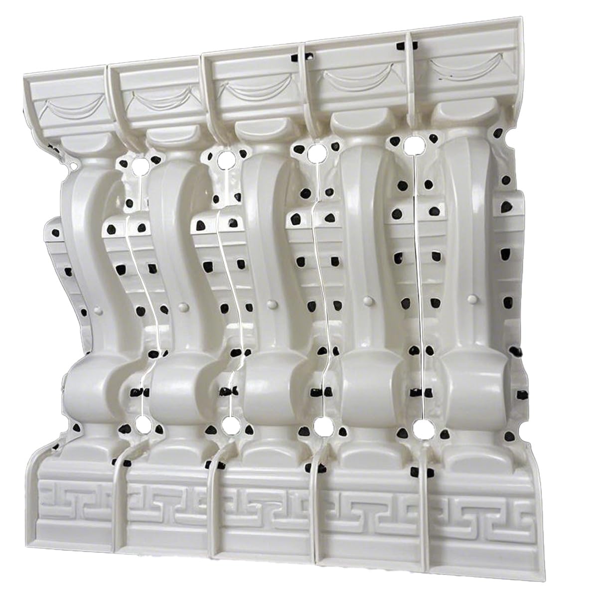 5 Pairs 38.19 Inch Height Concrete Baluster Molds, Heavy-Duty ABS Concrete Balcony Mold Kit,Railing Molds for Balcony, Thick Reusable Industrial Cement Formwork (97CM)