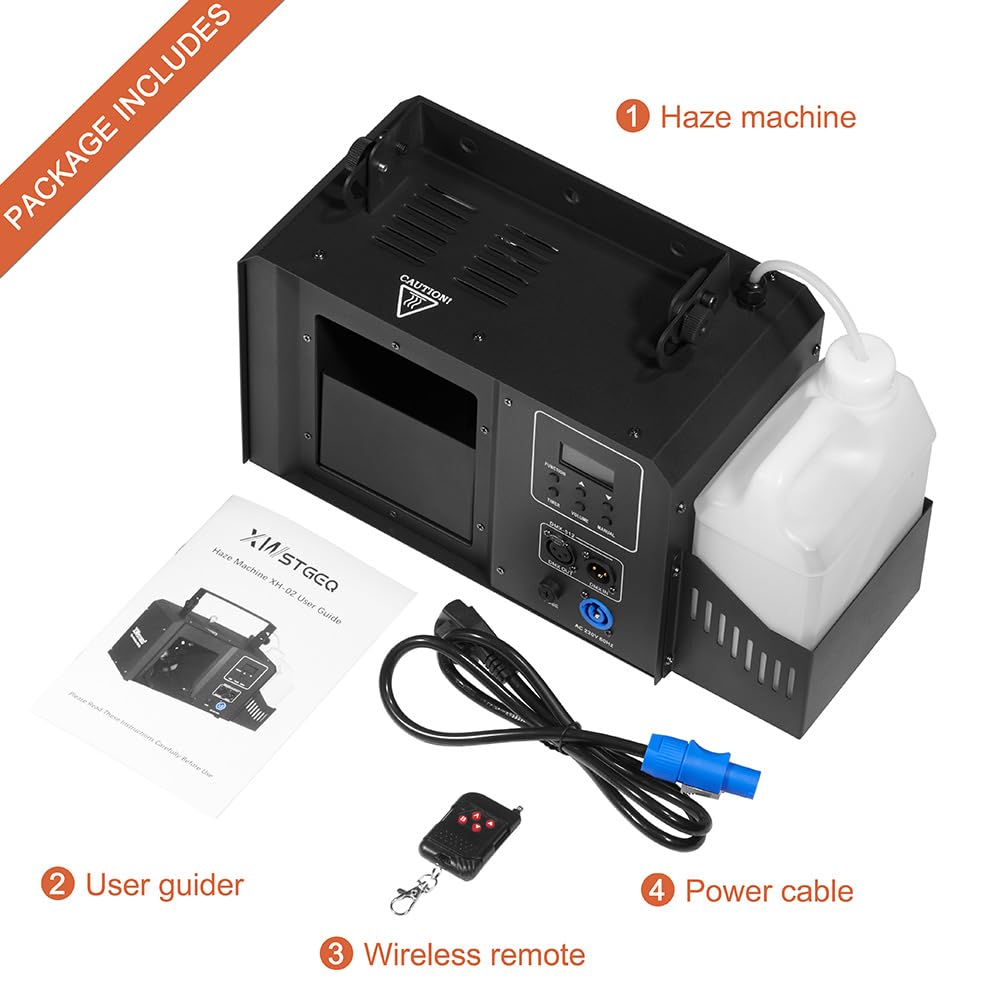 Haze Machine, 700W Continuous Output Fog Machine with Wireless Remote and DMX, Enhances Light Shows – Perfect for Stage, Parties, Halloween, and Clubs