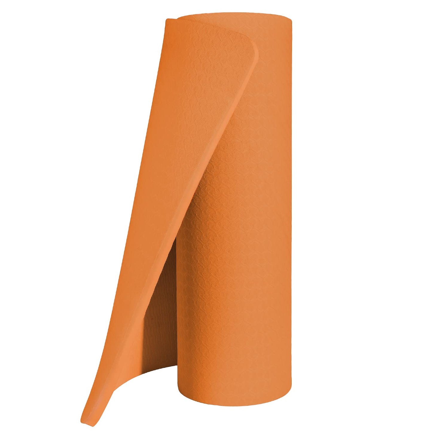 Hatha Yoga 4/5 inch TPE Yoga Mat Fitness & Exercise Mats Large Size 72"L x 32"W Non-Slip Anti-Tear For Women Men (Orange)