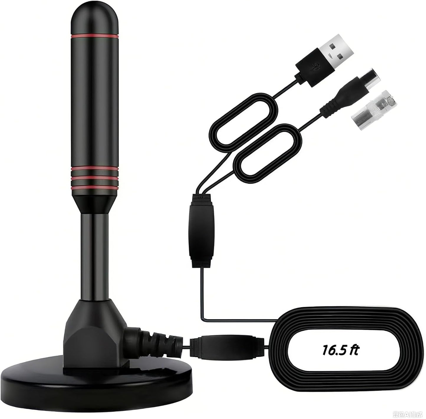BAOZMINAN 4K 1080p,Easy Installation,16.5ft Cable,2 TV Antenna Smart TV Indoor,Long Range Reception for Local Channels