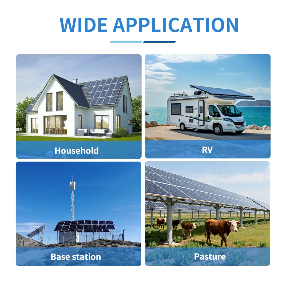 Ampinvt Solar Inverter 5000 Watt 48V to 120V, inbuilt 100A MPPT Solar Charger, Max PV Input 5500W 500Vdc,Off Grid Pure Sine Wave Inverter Support up to 6 in Parallel for Lead Acid Lithium Battery
