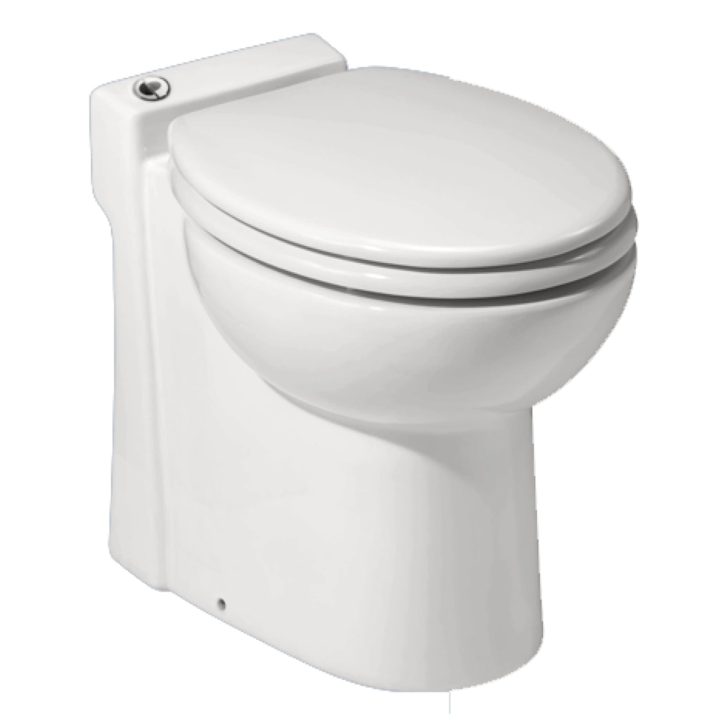 SFA SANIFLO - Sanimarin 4 - Electric Marine Macerating Toilet - Confortable & Standard Height - Stainless Steel Blade - Quiet, 52 dB(A) - Control Panel Included - 12V - Made In France