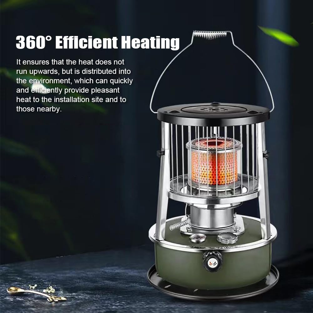 Portable Kerosene Heater, 4.5L Non Electric Radiant Oil Stove Space Heater with 360 Degree Heating and Adjustable Hood, for Indoor Camping Emergency