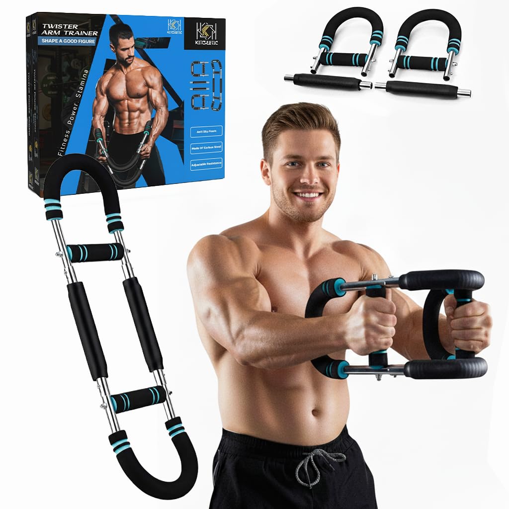 Twister Arm Trainer – Adjustable 60–100 lbs Chest Exerciser – Home Gym Workout Equipment for Men & Women – Upper Body Strength Trainer for Chest, Arms, Shoulders, Back – Steel Spring Fitness Machine