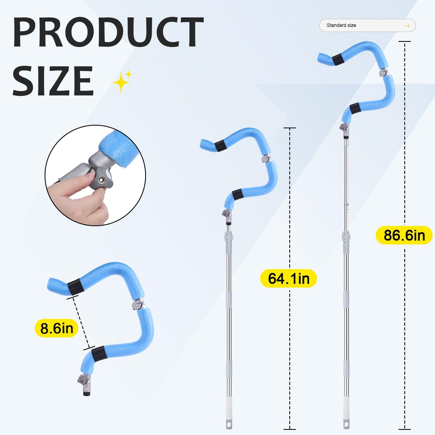Cagaloi Volleyball Training System, Retractable Height 63-78 Inch, Spike Trainer with Hook - Lightweight for Serving, Spiking & Jump Practice, Real Ball Feel for All Skill Levels - （No Ball Included）