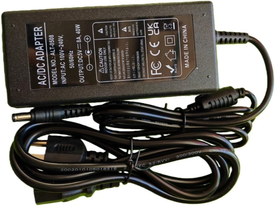 Lansan 5V 8A 40W, 100V-240V 5V 8A Power Supply Adapter, AC/DC Input, DC Output