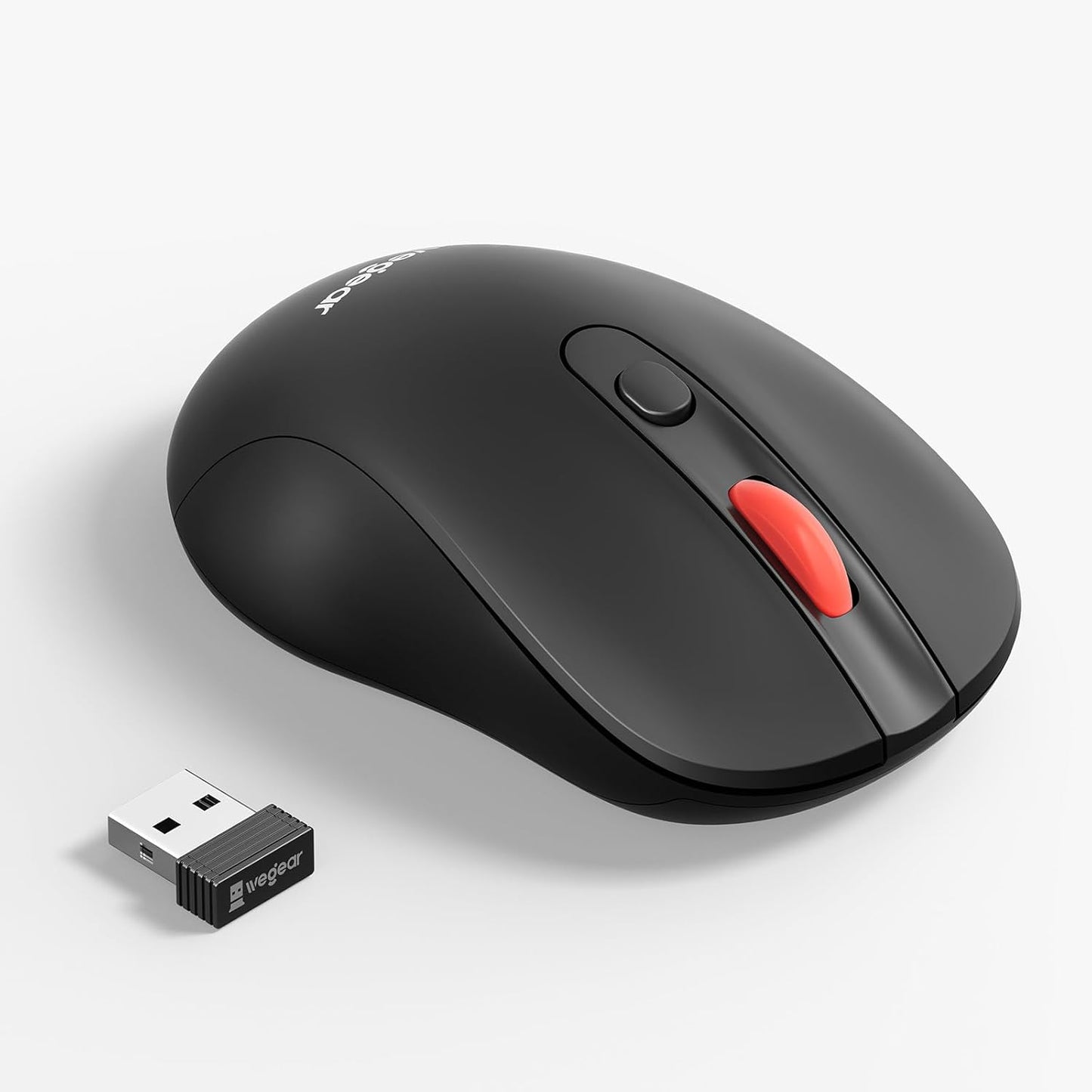 wegear 2.4GHz 6 5-Level 4000 24-Month USB Wireless Mouse for Laptop PC Mac, Cordless Mouse with Buttons, Adjustable