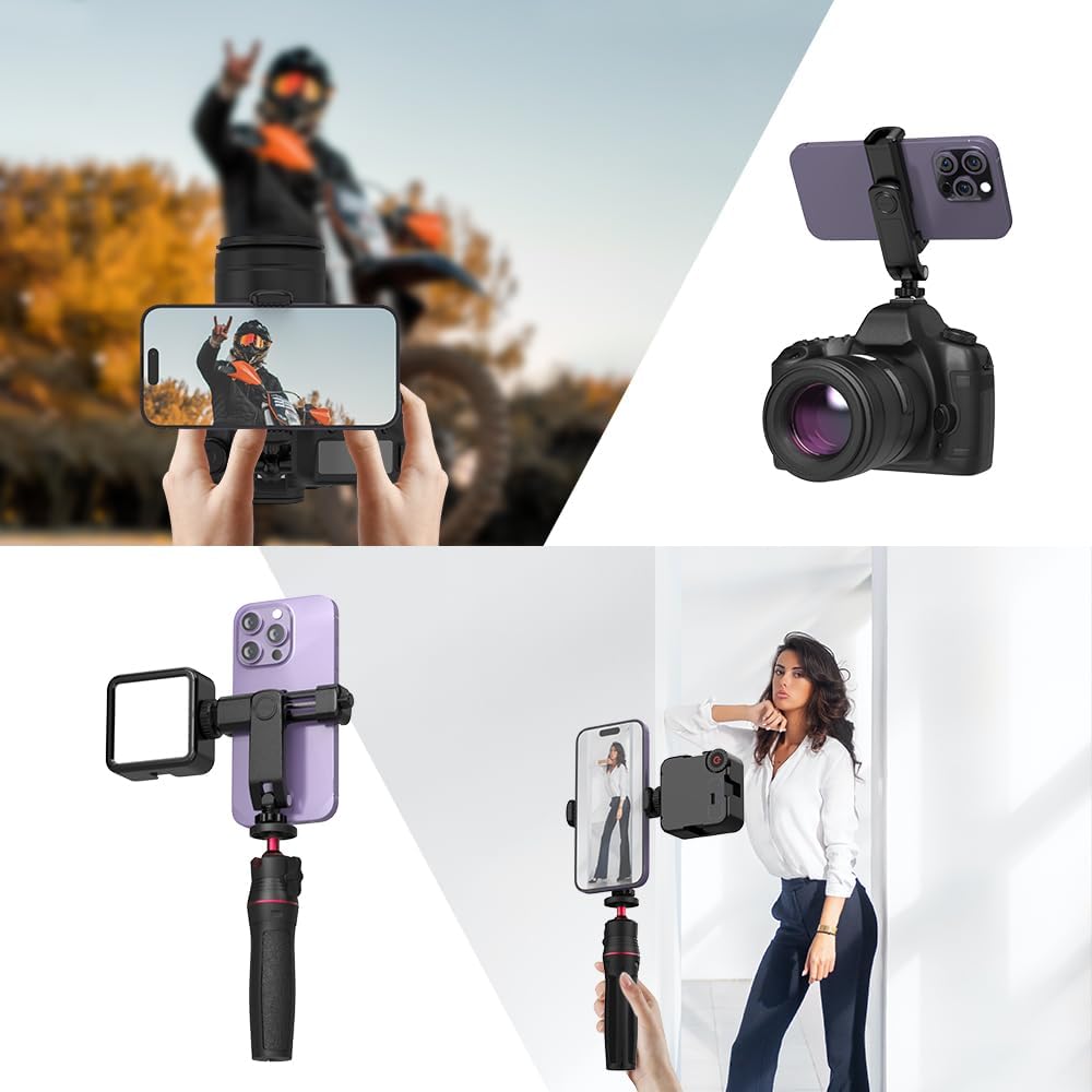 SOH Mingying 17/16/15/14, Flexible Phone Tripod Mount Adapter, Universal Smartphone Mount Adapter, Camera Cold/Hot Shoe
