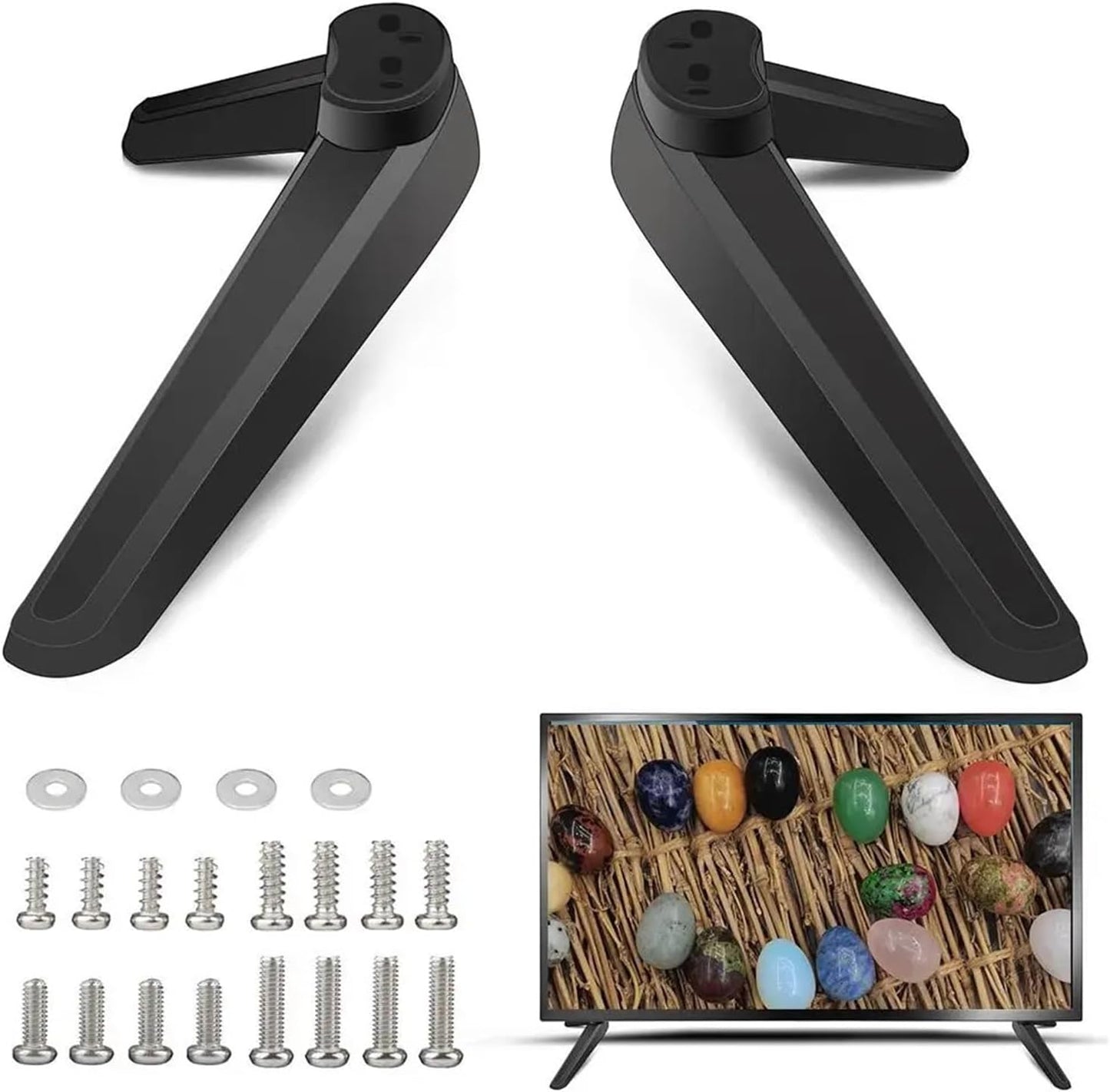 DYLCCHFS 17Mm-20Mm Universal TV Stand Table TV Legs Replacement TV Base Pedestal Feet TV Stand Mount Legs Easy to Use