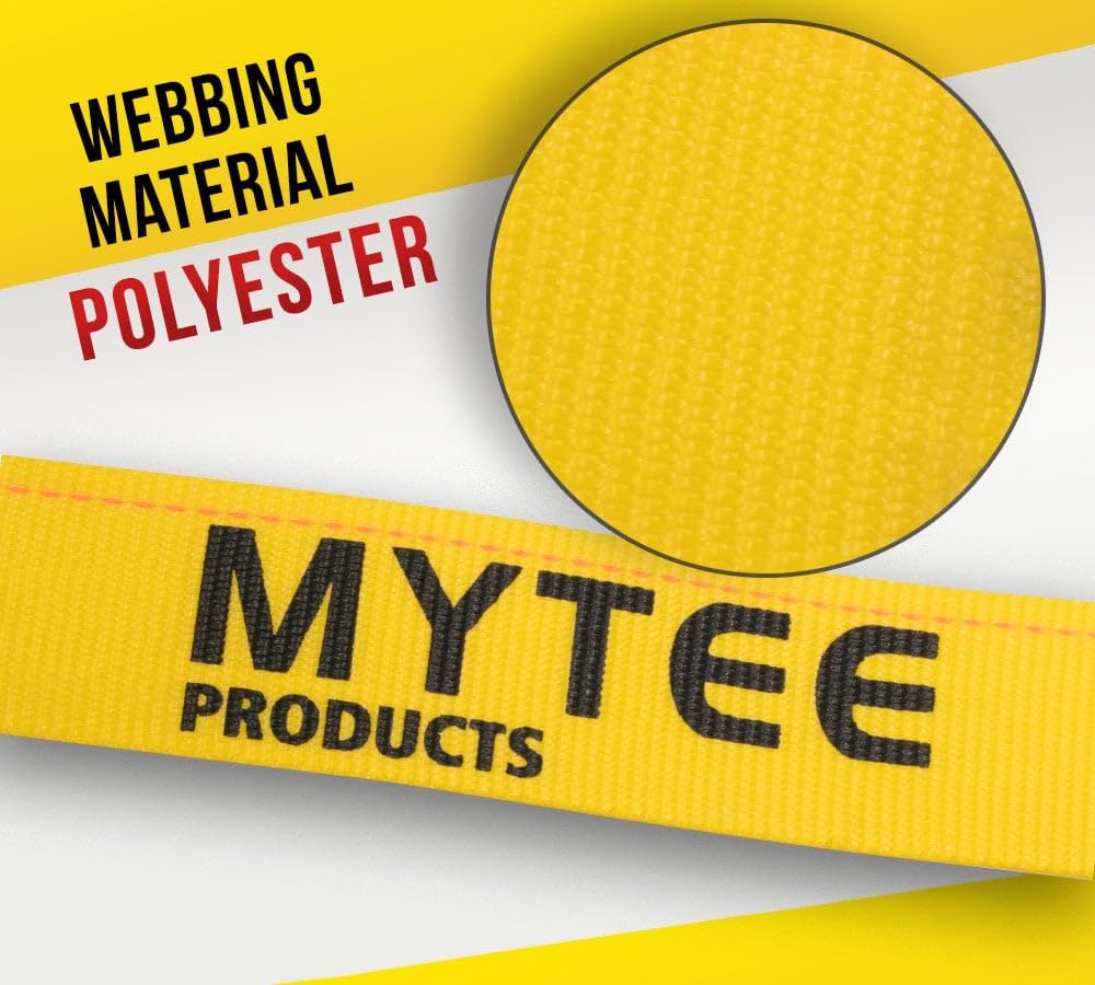 Mytee Products 8 Pack 2"x98.5" Pallet Rack Safety Straps for 8 ft Pallet Bays - 2400 lbs Breaking Strength Rack Safety Straps for Holding Pallets in Place - Warehouse Storage Shelving Accessories