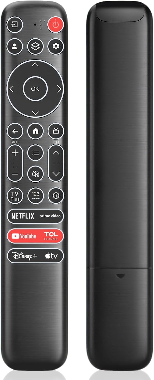 XGBFH 4K Replacement Backlit Remote Control for TCL Google Smart TV, for TCL UHD LED QLED MiniLED Smart TVs (