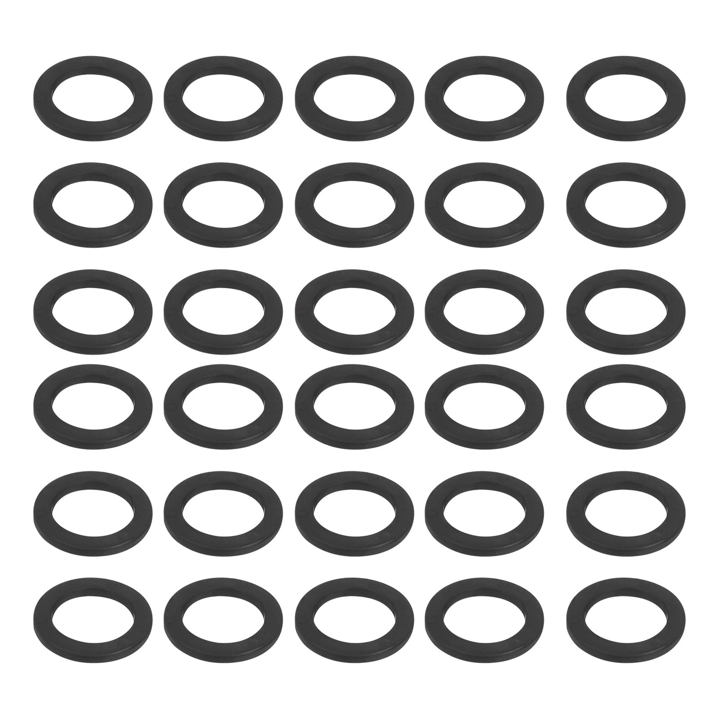 YELARXI Dumbbell Washer, Rubber Flat Washer Anti Slip High Elasticity Heavy Duty 1" & 12 Pack & Rubber & Black - Fitting for (1" Standard Barbell - Dumbbell Bar)