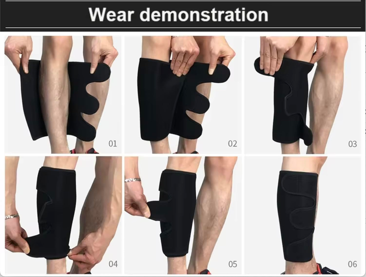 ELOWELL Calf Compression Sleeve - Neoprene Support wrap for shin splints, Calf Pain Relief, Running & Gym - Adjustable Leg Brace for Men & Women
