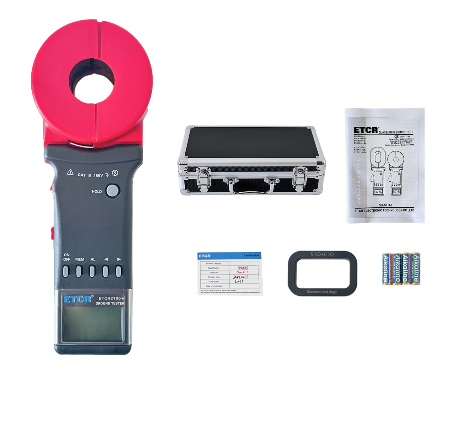 ETCR ETCR2100+ Digital Clamp Ground Earth Resistance Meter Tester 0.01-1200Ω