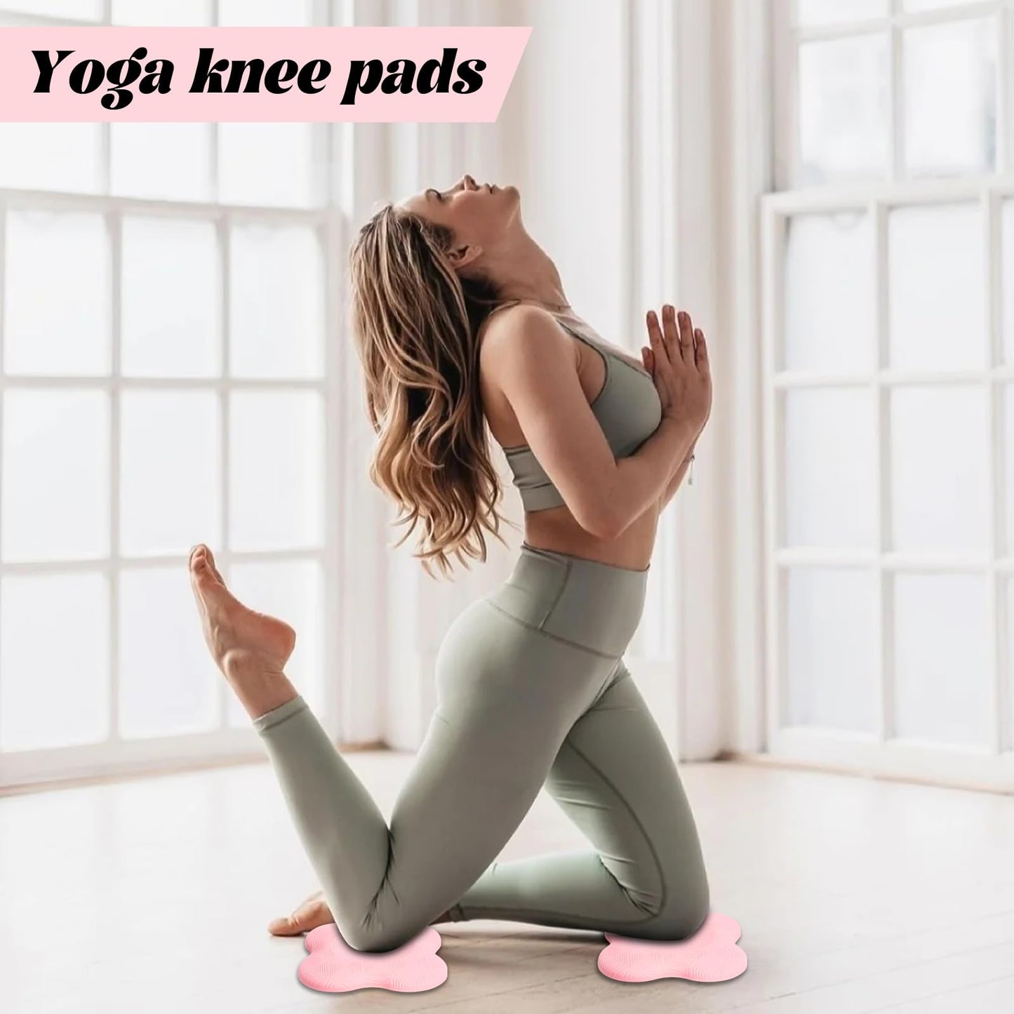 2 packs Yoga Knee Pad Cushion Extra Thick for Knees Elbows Wrist Hands Head Foam Pilates Kneeling pad Yoga Knee Cushion Thick Exercise Pads for Knees Elbows Wrist Hands Head Foam Pilates Kneeling