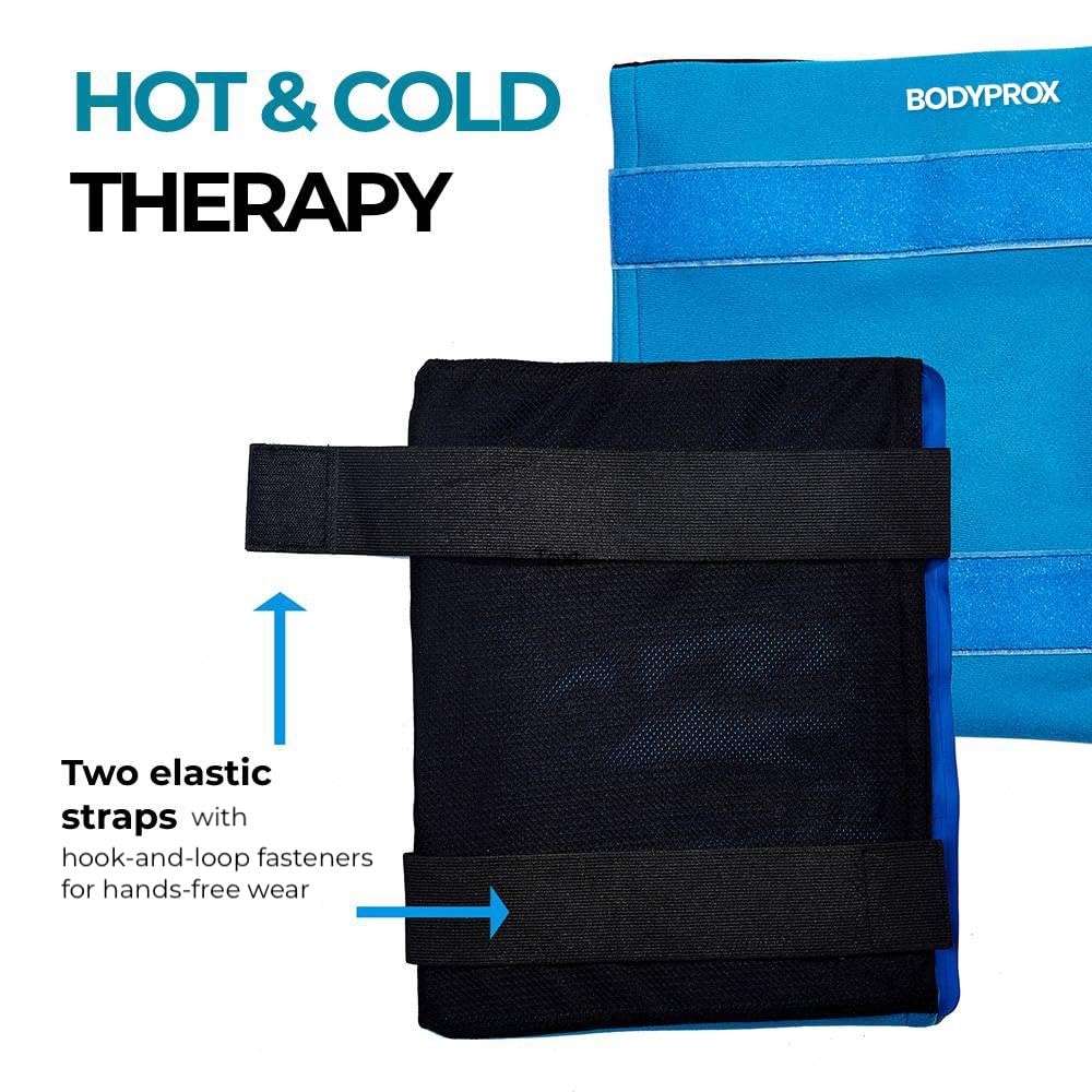 BODYPROX Flexible Large Gel Ice Pack for Shoulders, Arms, Back and Thighs. Hot & Cold Therapy Wrap