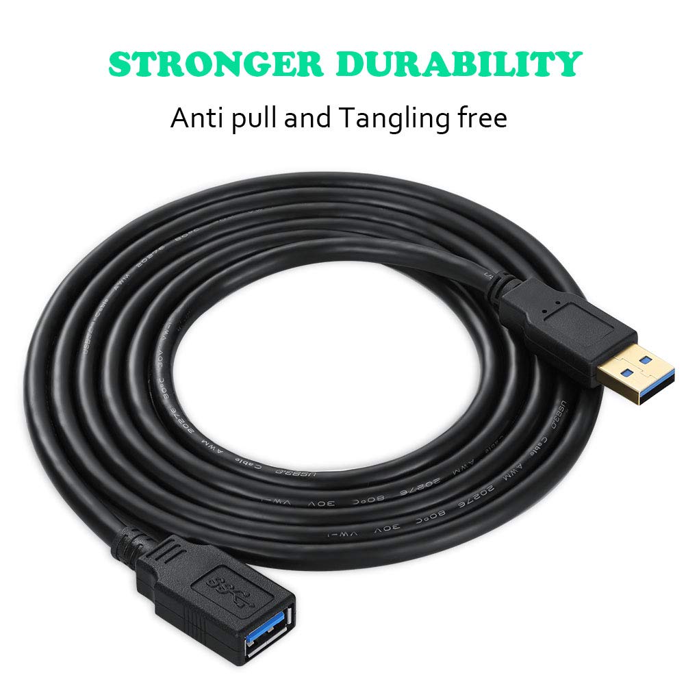 XBOHJOE 20FT 3.0 5Gbps etc(20ft USB Extension Cable High Speed USB Extender Cable Type A Male to A Female Data Transfer
