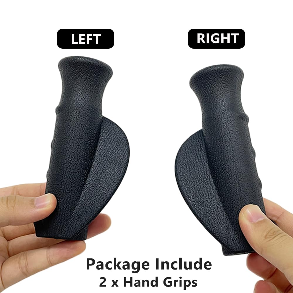 Rollator Hand Grip for Rolling Walker Replacement - Elderly & Disabled Patient Handgrips Accessories, 7/8", 2 Pcs (Black-A)