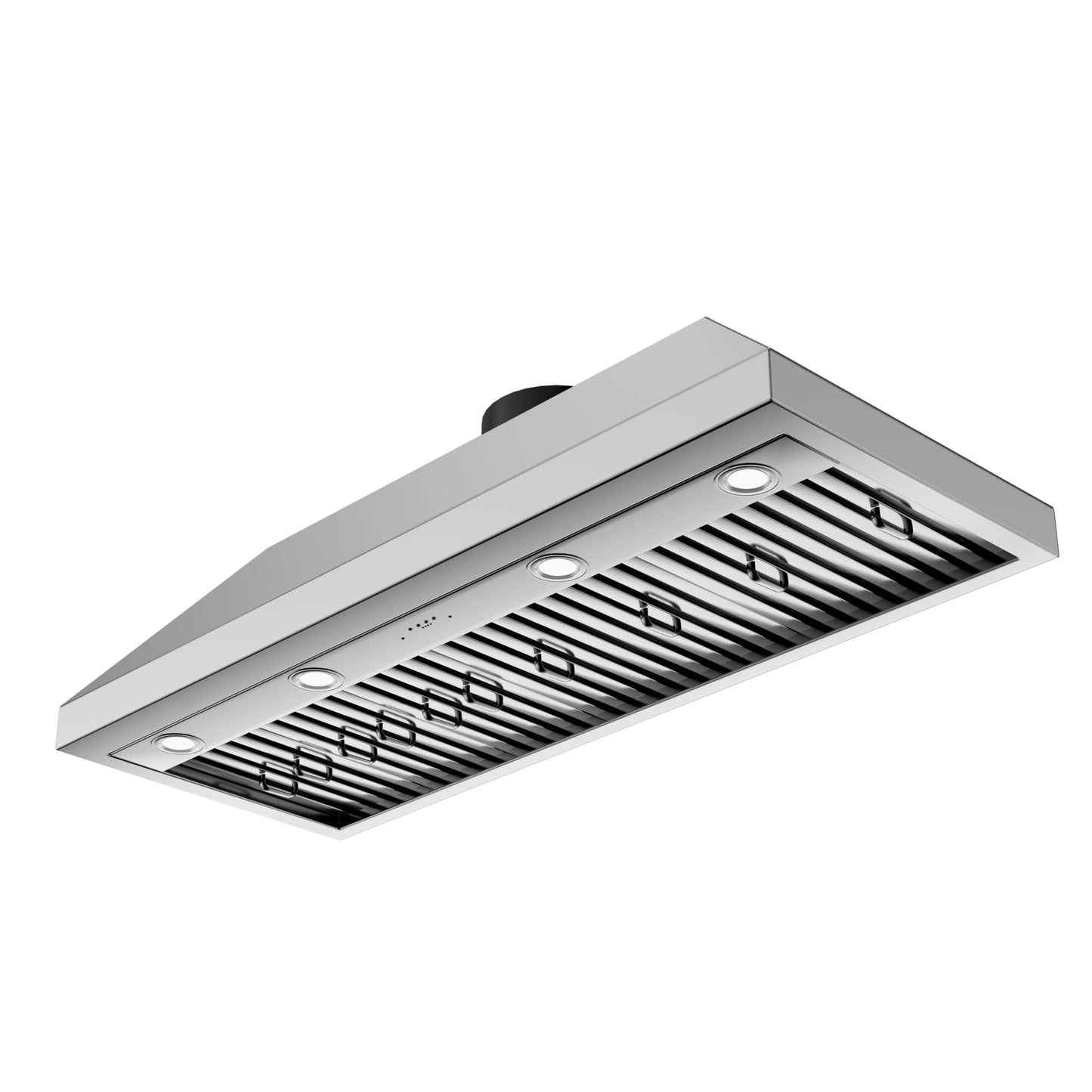 DOMINEVA 48 Inch Ducted Range Hood Insert,1150CFM Built-in Kitchen Vent Hood with 4-Speed Exhaust Fan&LED Light,Stainless Steel