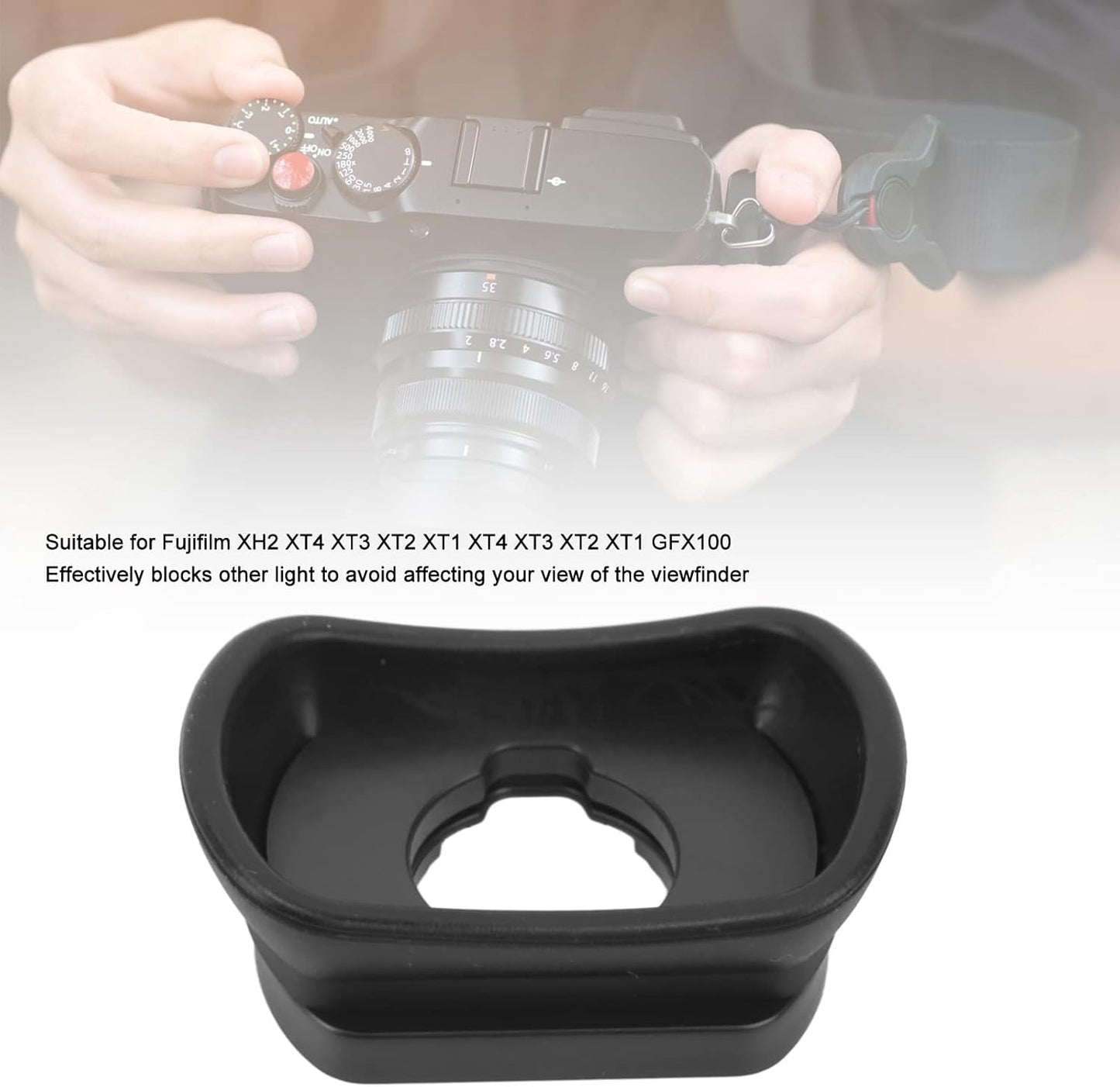 XH2 XT3 XT2 GFX100 Camera Eyecup Rubber Eyepiece Viewfinder Eye Cup for - Soft Material, Light Blocking, Comfortable